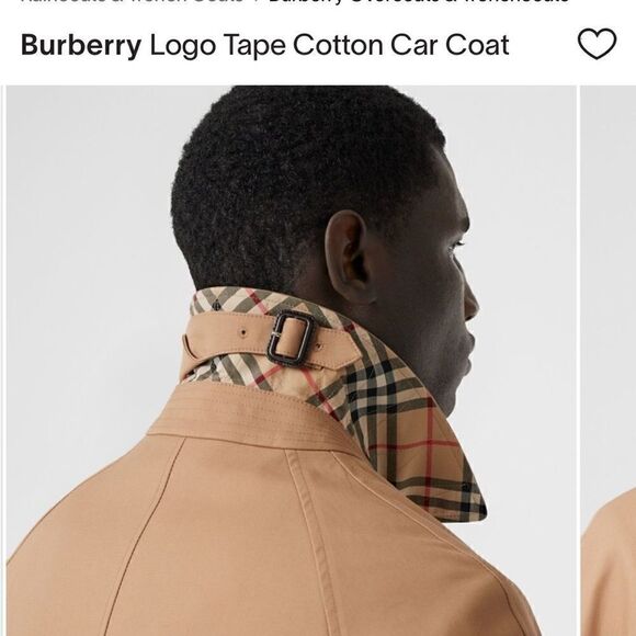 Burberry London Logo Tape Cotton Car Coat - Picture 16 of 16